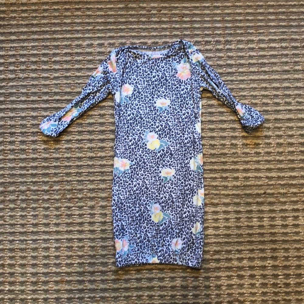 Baby Grey by Everly Grey leopard sleeper gown